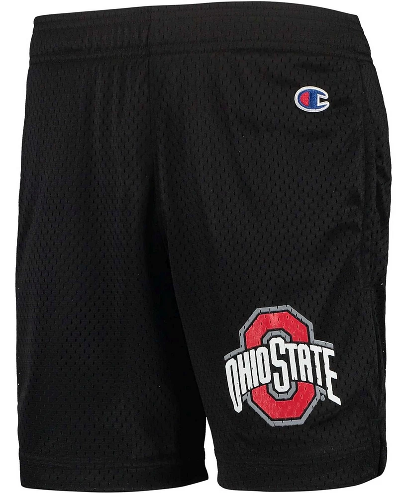 Big Boys and Girls Black Ohio State Buckeyes Classic Mesh Shorts