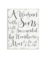 Stupell Industries Handsome Sons Home Family Inspirational Word Textured Design Wall Plaque Art, 10" x 15"