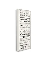 Stupell Industries Grandparents House Rules Canvas Wall Art