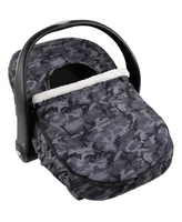 The Peanutshell Car Seat Cover, Winter Carseat Canopy, Car Seat Cover for Baby Boys, Black Camo