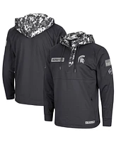 Men's Charcoal Michigan State Spartans Oht Military-Inspired Appreciation Digi Camo Quarter-Zip Hoodie