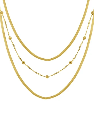18K Gold Plated Layered Chain Necklace