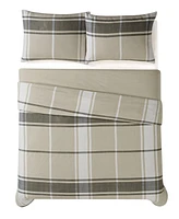 Truly Soft Preston Plaid 2 Piece Flannel Comforter Set, Twin Xl