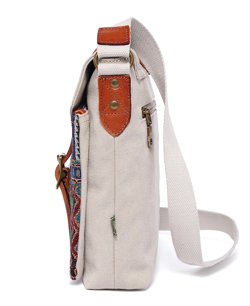 Tsd Brand Four Season Canvas Crossbody Bag