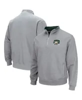 Men's Colosseum Heathered Gray Ohio Bobcats Tortugas Team Logo Quarter-Zip Jacket