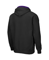 Men's Colosseum Black Washington Huskies Arch Logo 3.0 Full-Zip Hoodie