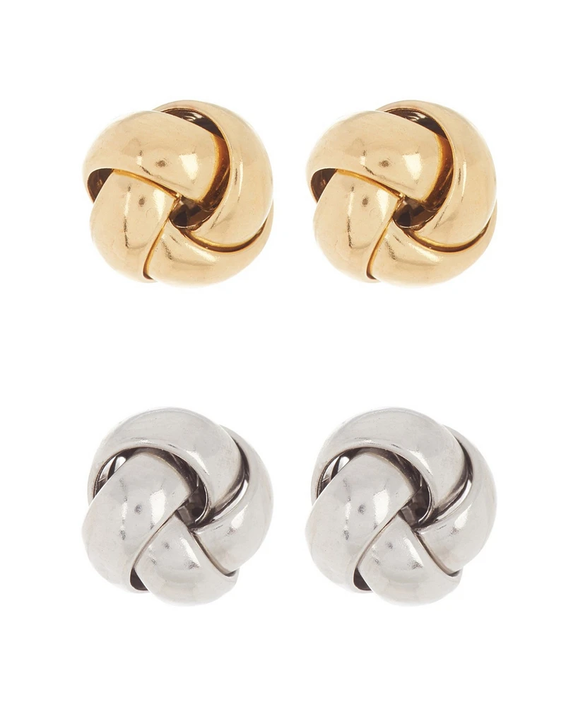 Adornia Knot Stud Earring Set