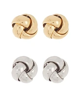 Adornia Knot Stud Earring Set