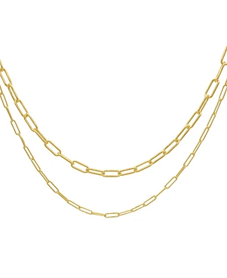 Adornia Paper Clip Chain Set