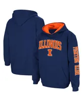 Big Boys Colosseum Navy Illinois Fighting Illini 2-Hit Team Pullover Hoodie