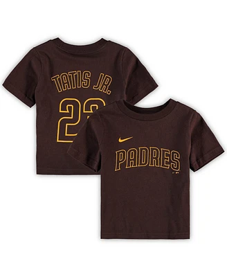Infant Boys and Girls Nike Fernando Tatis Jr. Brown San Diego Padres Name and Number T-shirt