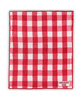 Cincinnati Reds 50" x 60" Buffalo Check Frosty Fleece Blanket