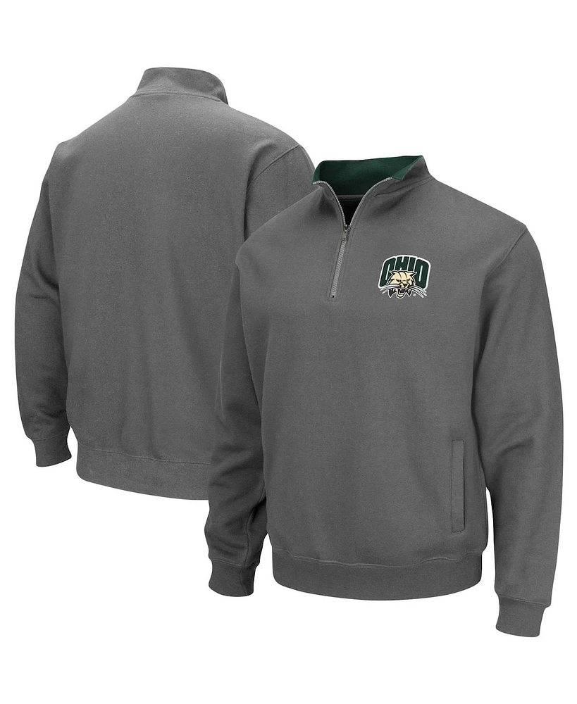 Men's Colosseum Charcoal Ohio Bobcats Tortugas Logo Quarter-Zip Jacket