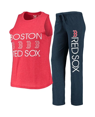 Women's Concepts Sport Navy, Red Boston Sox Meter Muscle Tank Top and Pants Sleep Set