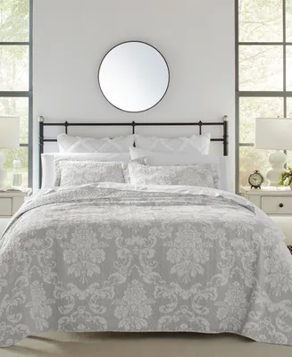 Laura Ashley Venetia Cotton Reversible 3-Pc. Quilt Set, King