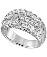 Diamond Multirow Band (3 ct. t.w.) in 14k White Gold