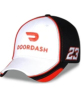 Men's Checkered Flag White, Black Bubba Wallace DoorDash Element Mesh Adjustable Hat