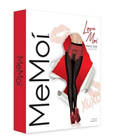 MeMoi Women's Tie Me Up Opaque Tight Stockings