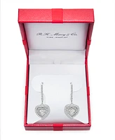 Diamond Heart Drop Earrings (1/2 ct. t.w.) Sterling Silver, Gold-Plated Silver or Rose