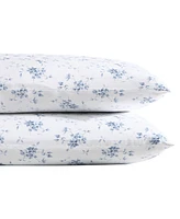 Closeout! Laura Ashley 300 Thread Count Cotton Sateen Pillowcase Pair, Standard