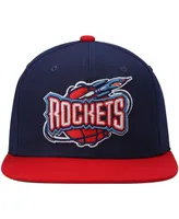 Men's Mitchell & Ness Navy and Red Houston Rockets Hardwood Classics Team Two-Tone 2.0 Snapback Hat