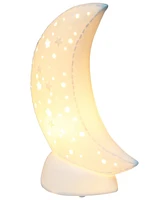 Simple Designs Porcelain Moon Shaped Table Lamp