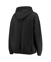 Women's Pressbox Black Alabama Crimson Tide Rock n Roll Super Oversized Pullover Hoodie