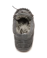 Minnetonka Toddler Boys Pile Lined Hardsole Moccasin Slippers