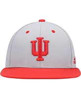 Men's adidas Gray Indiana Hoosiers On-Field Baseball Fitted Hat