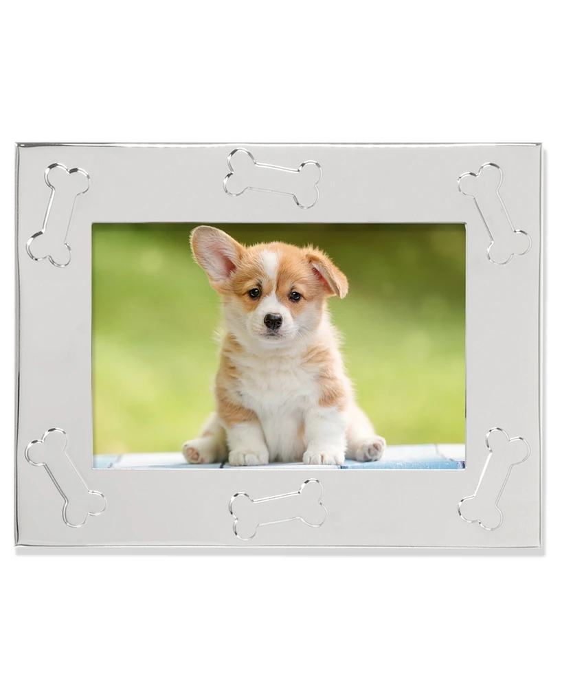 Dog Bone Design Metal Dog Picture Frame, 4" x 6"