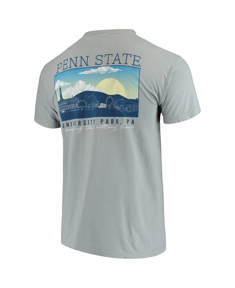 Men's Gray Penn State Nittany Lions Comfort Colors Campus Scenery T-shirt