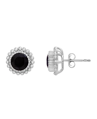 Onyx (6mm) Beaded Stud Earrings