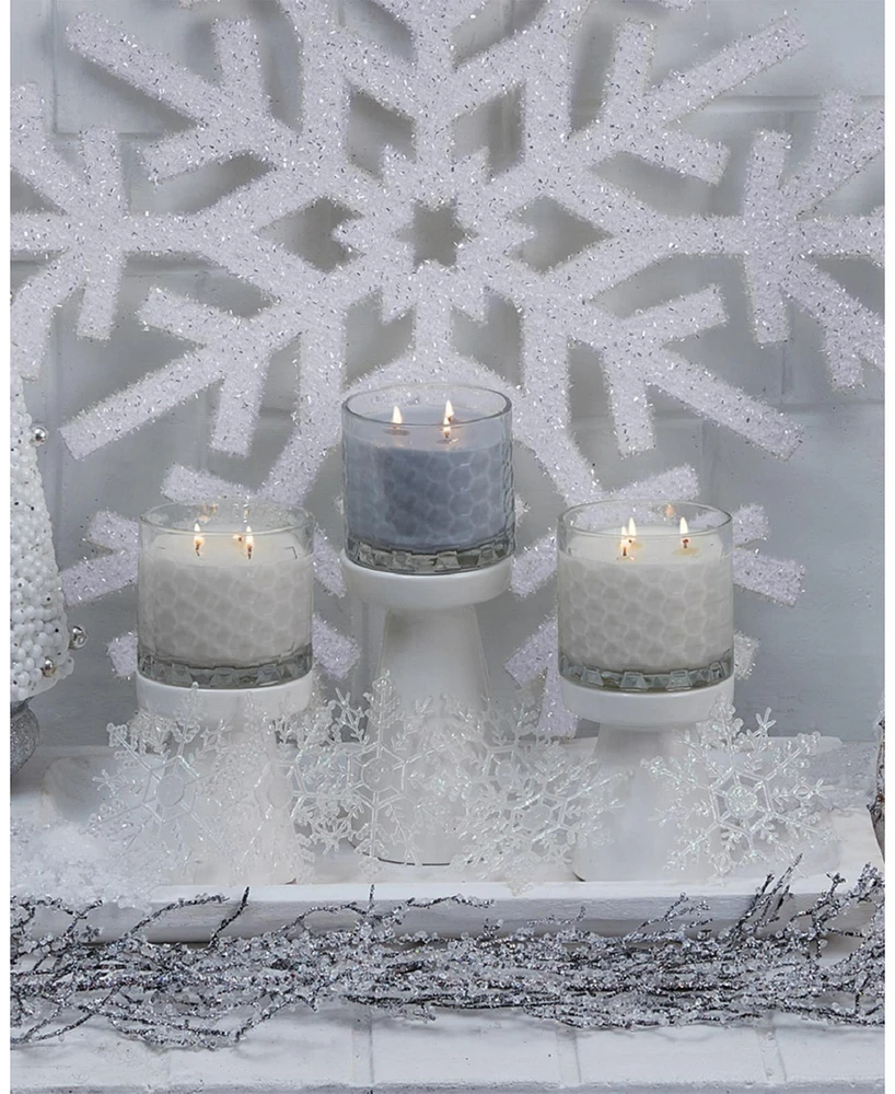 French Vanilla Fragrance Honeycomb Glass Jar Candle