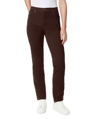 Gloria Vanderbilt Women's Amanda Colored Twill Straight-Leg Jeans, Regular & Short