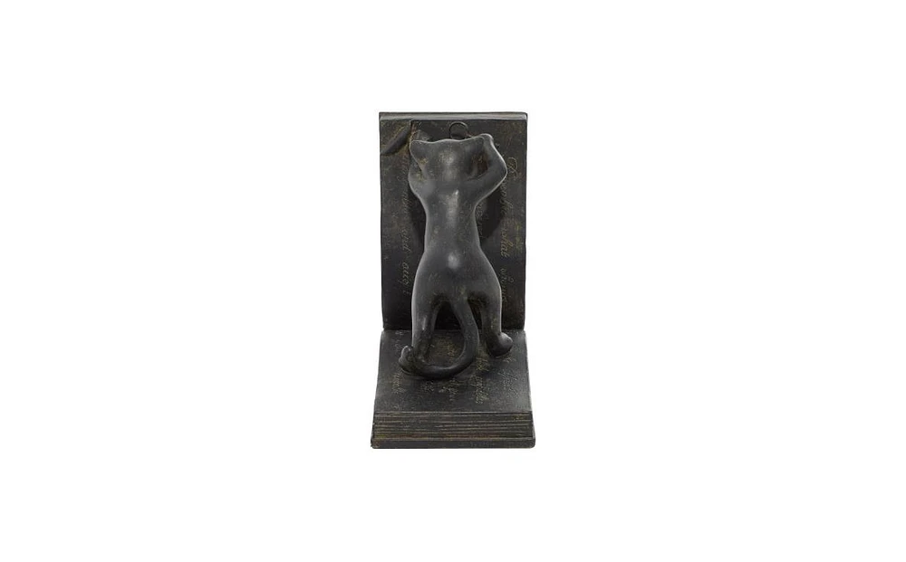 Eclectic Cat Bookends, Set of 2