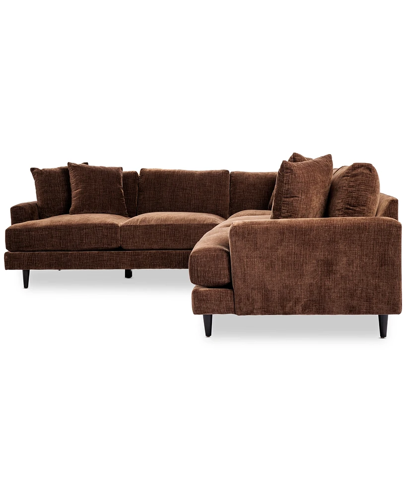 Closeout! Mariyah 3-Pc. Fabric Sectional, Created for Macy's
