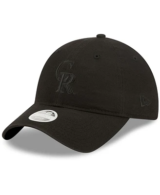 Women's New Era Colorado Rockies Black on Black Core Classic Ii 9TWENTY Adjustable Hat