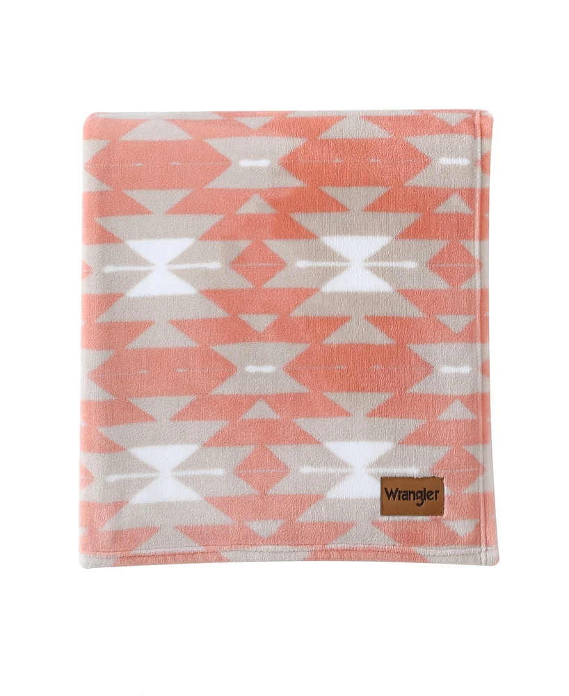 Wrangler Navajo Ultra Soft Plush Throw, 70" x 50"