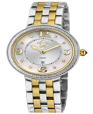 Gevril Women's Verona Swiss Quartz Tow-Tone Stainless Steel Bracelet Watch 37mm