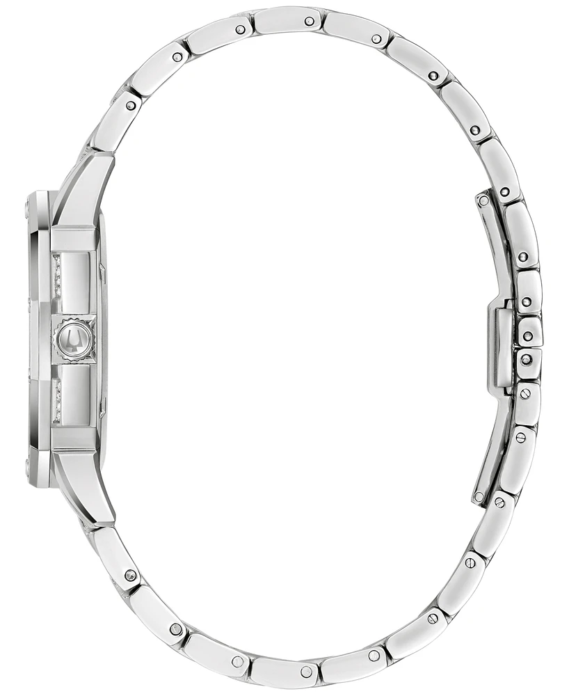 Bulova Women's Crystal Octava Stainless Steel Bracelet Watch 34mm