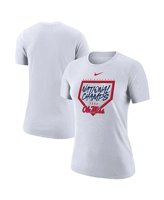 Women's Nike White Ole Miss Rebels 2022 Ncaa Men's Baseball College World Series Champions T-shirt