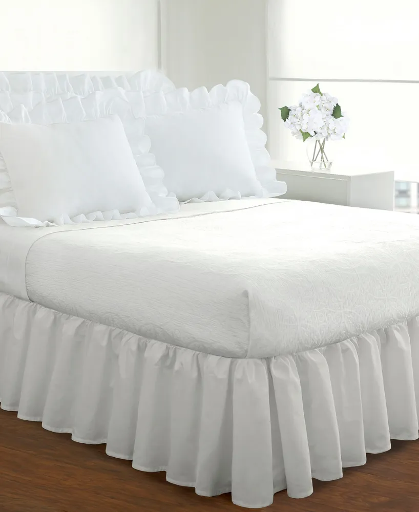 Fresh Ideas Ruffled Poplin Bed Skirt, California King