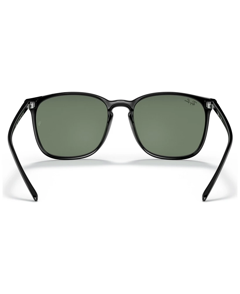 Ray-Ban Men's Low Bridge Fit Sunglasses, RB4387F 55