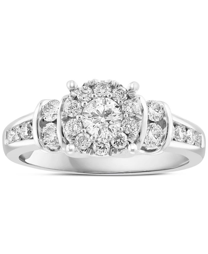 Effy Diamond Halo Engagement Ring (1 ct. t.w.) in 14k White Gold