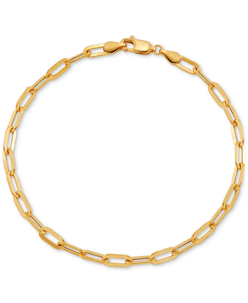 Lightweight Paperclip Link Chain Ankle Bracelet in 10k Gold, Created for Macy's