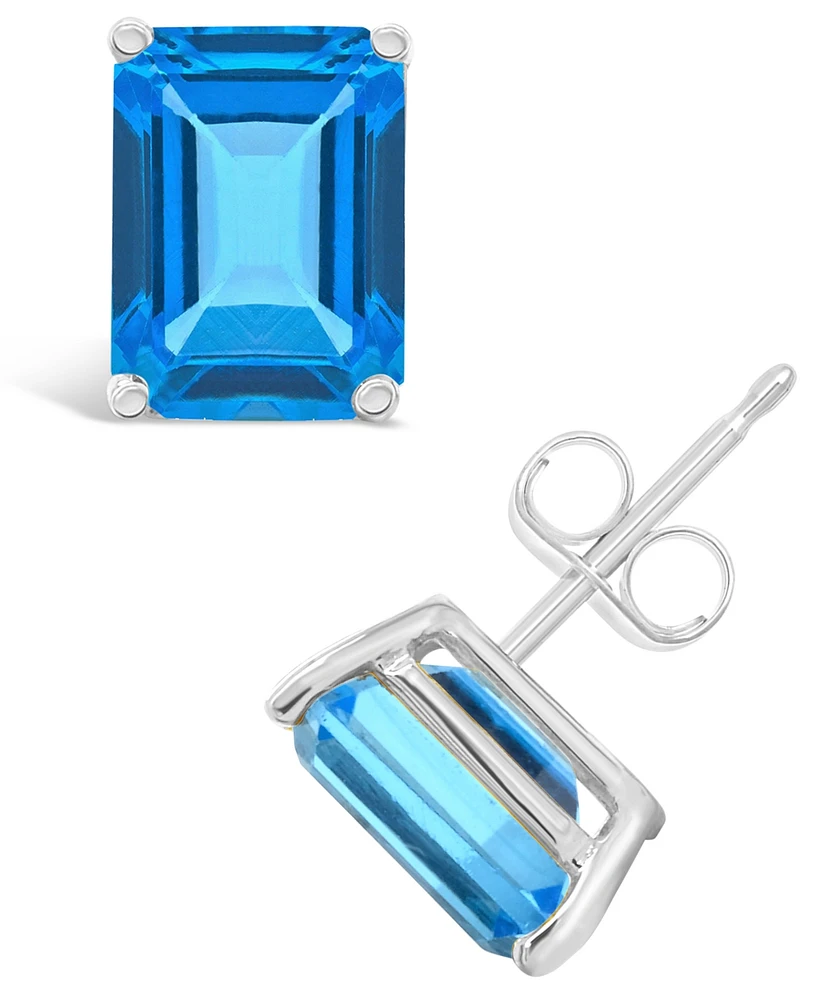 Topaz (4 ct. t.w.) Stud Earrings 14K Yellow Gold or White