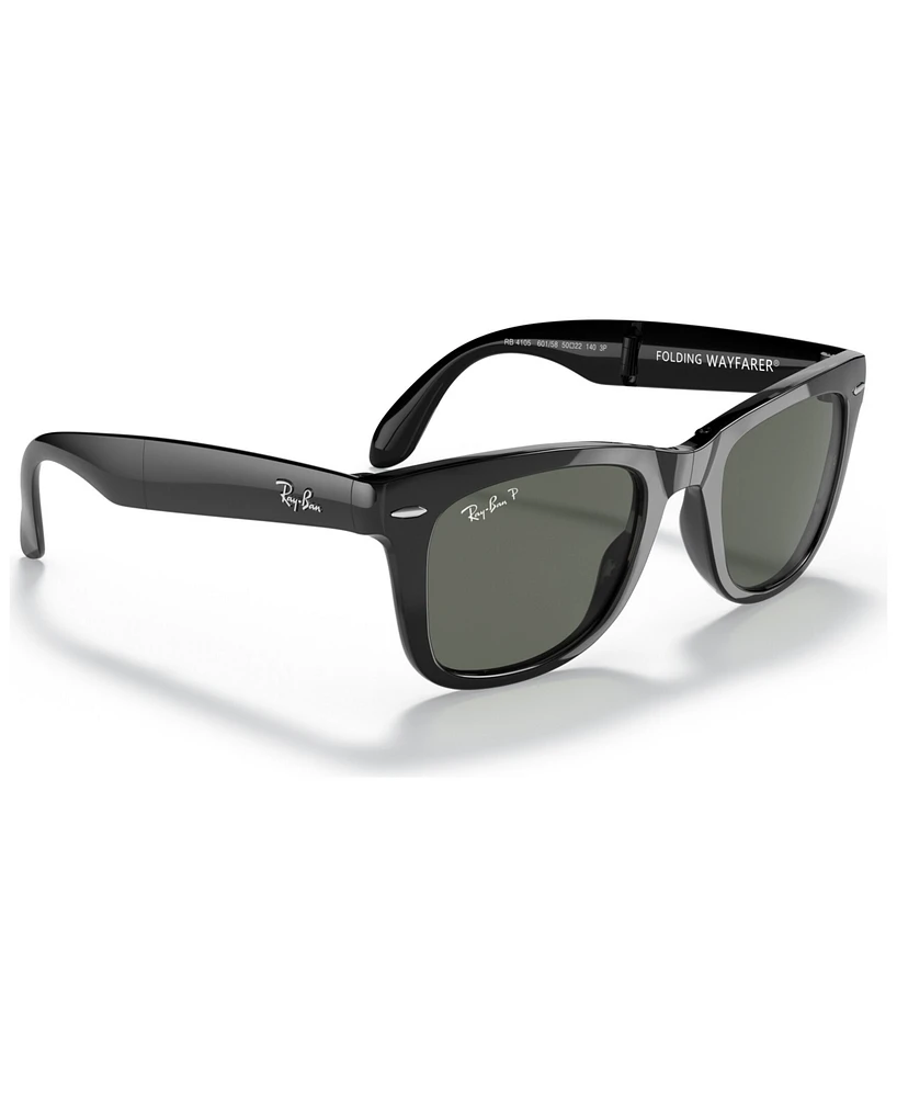 Ray-Ban Polarized Sunglasses, RB4105 Folding Wayfarer