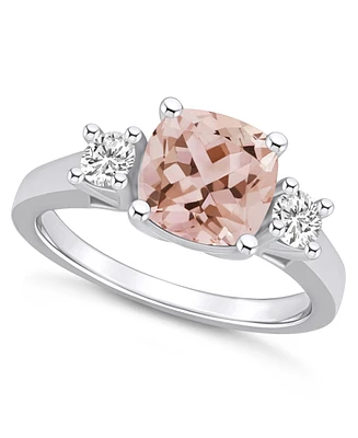 Macy's Morganite (2 ct. t.w.) and Diamond (1/3 Ring 14K White Gold