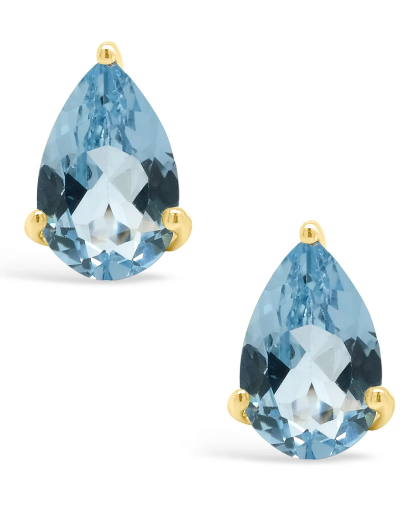 Macy's Topaz (2-1/10 ct. t.w.) Stud Earrings in 14K Yellow Gold