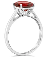 Macy's Garnet (3-1/10 ct. t.w.) Ring 14K White Gold